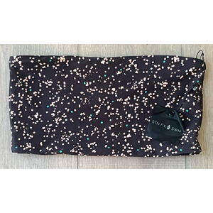 STONE FOX SWIM FREE PEOPLE BLACK CONFETTI SOMA BANDEAU BIKINI SWIMSUIT TOP SZ S